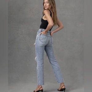 Abercrombie & Fitch High Rise Ankle Straight Jeans